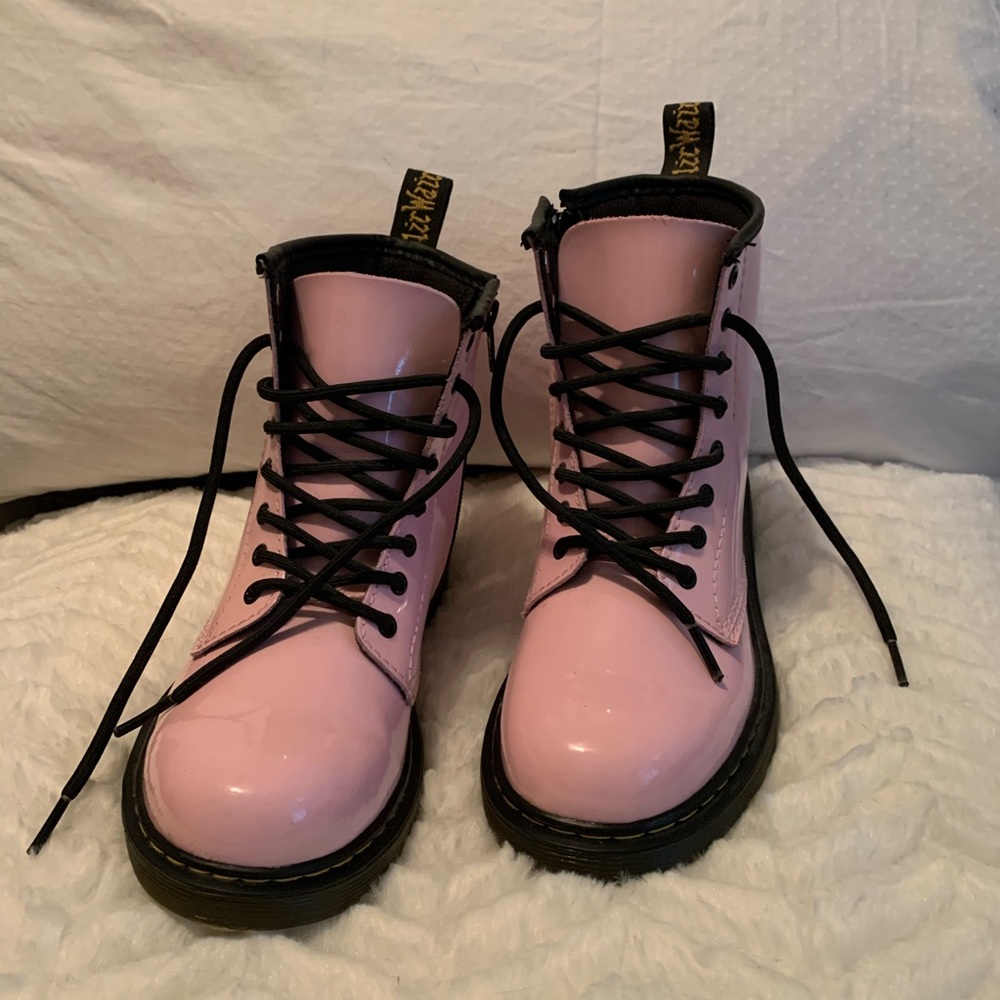 Kids Doc Martin Delaney pink boots